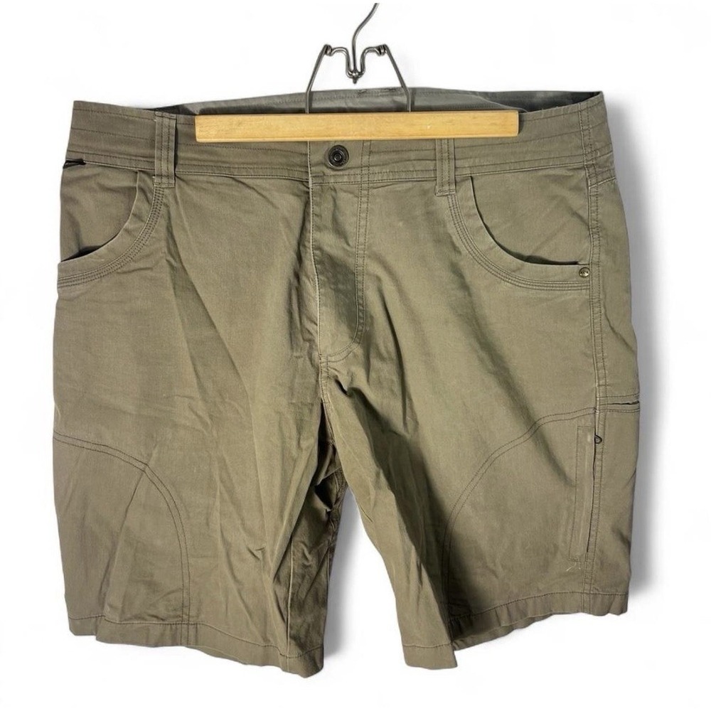 Kuhl Hiking Cargo Shorts Men's 36 Khaki Outdoor Utility Trail Patina Dye